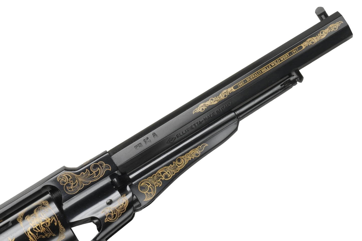 Pietta 1858 New Model Army Black Powder Revolver - Buffalo Bill Edition - .44 Caliber - Steel Frame