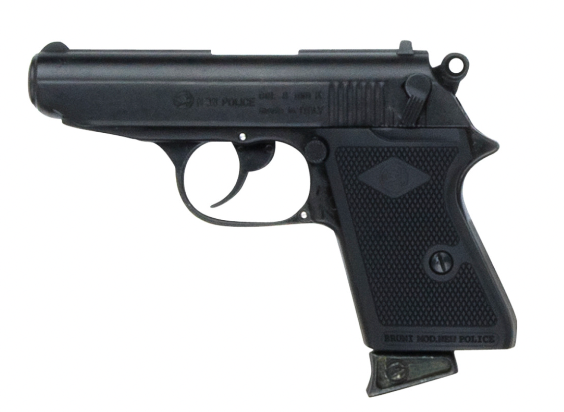 Replica James Bond PPK Style Black Finish 8MM Blank Firing Automatic Gun