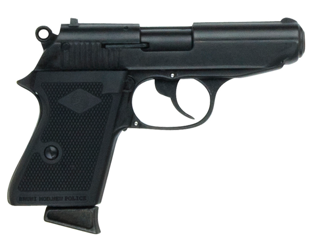 Replica James Bond PPK Style Black Finish 8MM Blank Firing Automatic Gun