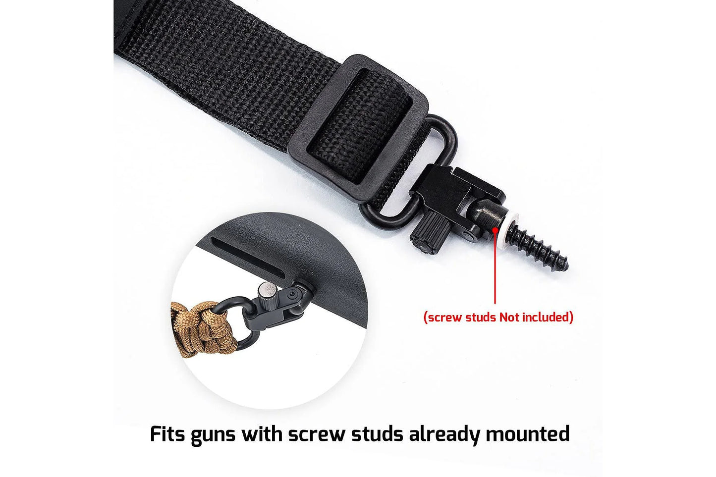 Neoprene Rifle Sling - Black - MZ1005