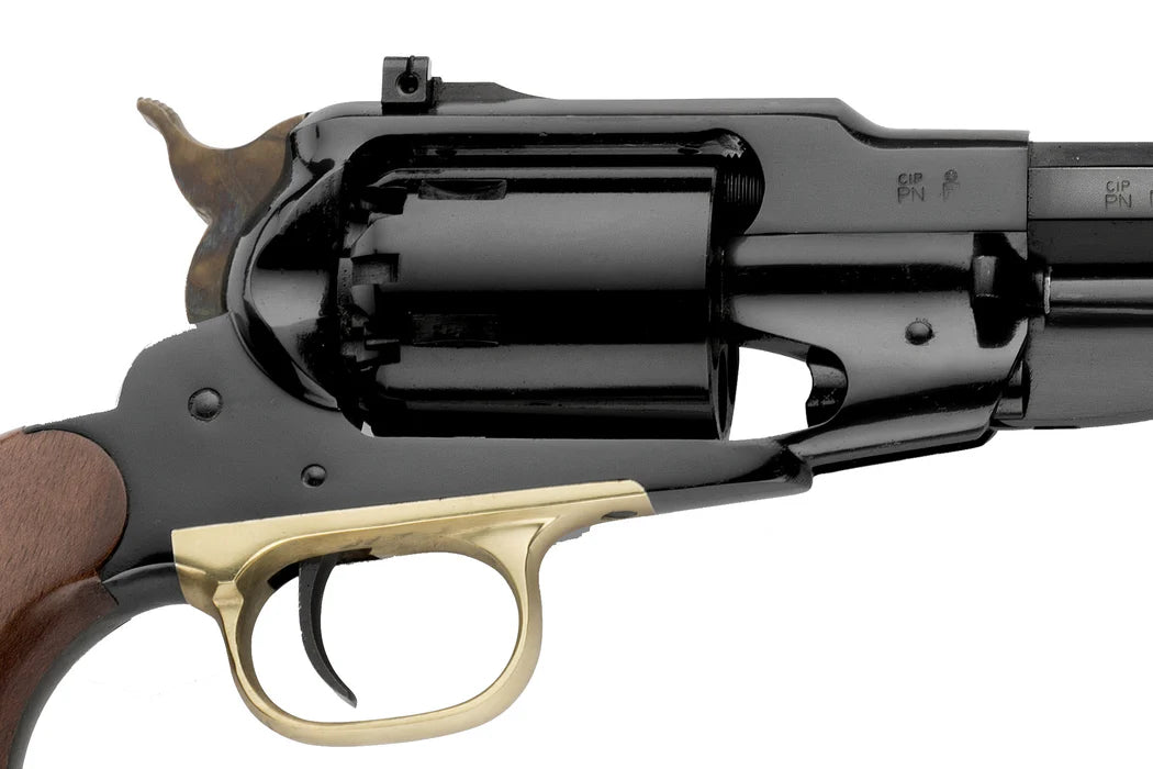 Pietta™ 1858 Steel Remington Texas Black Powder Target Revolver - .44 Caliber 12" Barrel Steel Frame w/ Blued Barrel